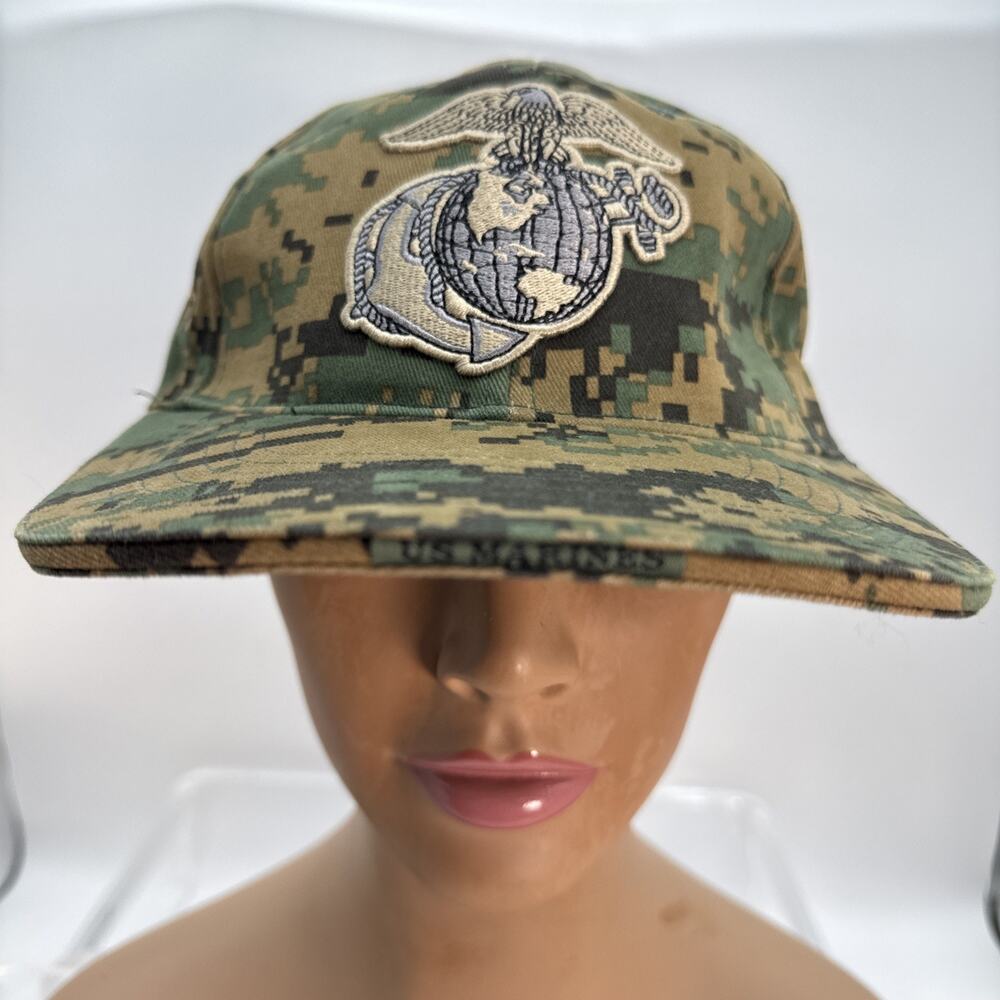 Woodland Digital Deluxe Low Profile USMC Globe & Anchor Marines Insignia Cap Hat